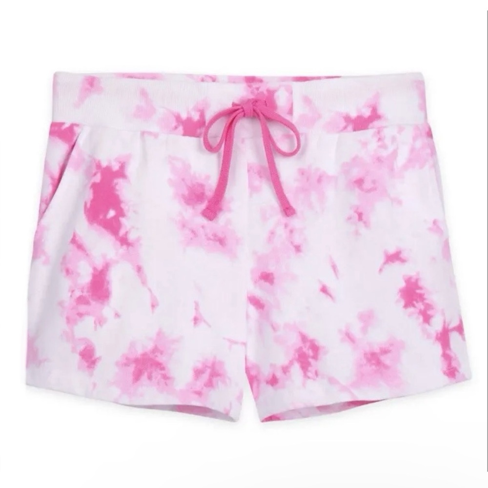 Walt Disney World Disney Parks | Pink + White Tie Dye Drawstring Pull-On Shorts